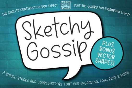 Sketchy Gossip Font